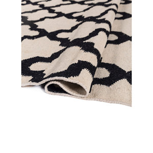 พรมขนสัตว์ทอแบบแบนลายเรขาคณิต Indusbar Ivory ผลิตจากผ้าฝ้ายออร์แกนิก เหมาะสำหรับห้องนั่งเล่นและทางเดินสำหรับวัยรุ่น-DWRM-138 - Product Image 2