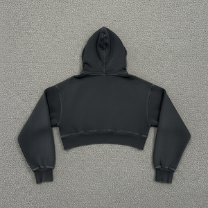 OEM/ODM Vêtements décontractés Haut court à coupe décontractée Sweats à capuche pour femmes Haute qualité 100% coton French terry Léger Gym Wear Sweat à capuche - Product Image 2