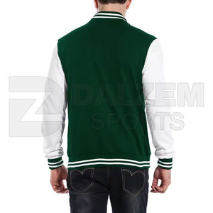 Nouvelle veste à la mode Streetwear High Street Varsity pour hommes, couleur unie avec motif brodé imprimé - Product Image 3