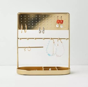 Lady Face Gold Jewelry Stand con diseño icónico Organizador de exhibición artística para pendientes Collares Vanidad y decoración del hogar - Product Image 5