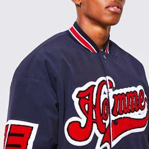 Veste universitaire en laine pour hommes de haute qualité avec logo brodé taille XL col montant tissu respirant et léger pour l'hiver - Product Image 3