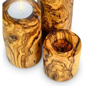 Nuevo diseño moderno candelabro de madera candelita candelabro de madera de primera calidad Juego de 3 candelabros de madera - Product Image 3