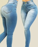 Mode taille haute grande taille Skinny Patchwork dames Stretch Jeans Denim pantalon Ropa De Mujer femmes Jeans
