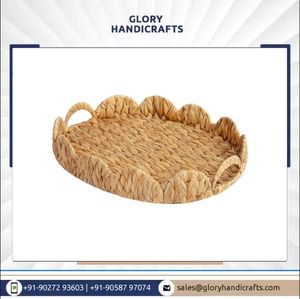 ตะกร้าหวายทรงวงรีขนาด13x15.5x16.5นิ้วสำหรับจัดระเบียบจัดแสดงพร้อมที่จับ - Product Image 2