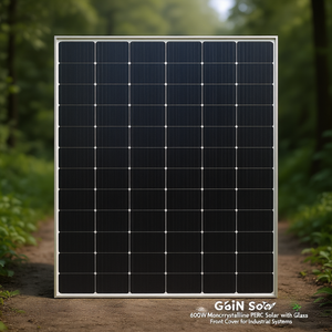 Panneau solaire monocristallin PERC Gokin Solar 600W avec couvercle avant en verre pour systèmes industriels - Product Image 3