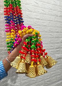 Colourful Pompom String Garland, Festival And Party <b>Decoration</b>, Stage Backdrop Hanging, Wedding <b>Decoration</b>, Decorative Garland - Product Image 3