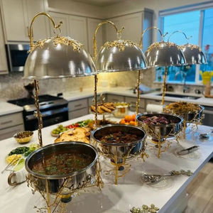 Chafing Dish de Acero Inoxidable al por Mayor con Acabado Espejo y Presentación de Buffet Elegante - Product Image 1