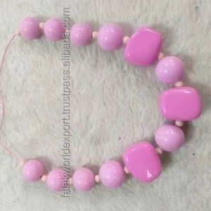 Collier de bijoux de femme perlé fait à la main nouveau Design de résine pour les femmes pour les fêtes mariages Falak World Export Fashion Inspiré Islam - Product Image 4