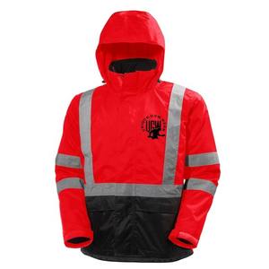 Chaqueta de seguridad reflectante de alta visibilidad para hombre, cazadora con capucha con cremallera, básica, de seguridad, reflectante, impermeable - Product Image 2