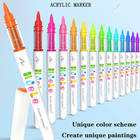 8 couleurs bricolage dessin peinture marqueur stylo Chine acrylique matériel avec encre permanente pour l'écriture de papier