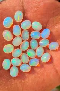 Opale de feu Welo naturelle blanche AAA, taille ovale 9x7mm, pierre précieuse en vrac pour la fabrication de bijoux, 2-3 carats, certifiée par un tiers, Mehrajudin - Product Image 4