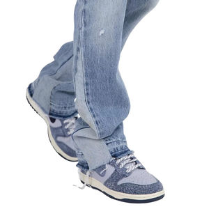 Pantalones vaqueros holgados Vintage Flare para hombre, pantalones vaqueros apilados para hombre, pantalones vaqueros holgados de alta calidad, pantalones vaqueros holgados en blanco para hombre con servicio OEM - Product Image 4