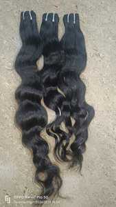 Extensions de cheveux Remy vierges ondulés bouclés Remy naturels pour le corps, matière première de style vague profonde, Chennai, Inde, vente en gros - Product Image 4