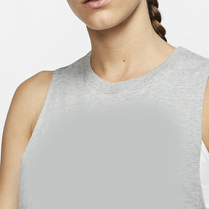 OEM Summer Workout Gym Tank <b>Tops</b> for Women Breathable <b>Knitted</b> Cotton Customized Colors Solid Pattern Wholesale <b>Sleeveless</b> <b>Tops</b> - Product Image 2