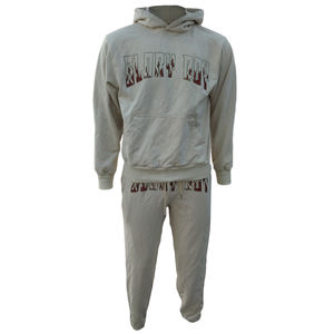 Conjunto Deportivo Informal Personalizado con Efecto Desgastado, Sudadera con Capucha y Pantalones de Chándal de Algodón Lavado, Conjunto Deportivo con Estampado para Hombre - Product Image 1