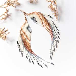 Pendientes bohemios con cuentas de cristal hechos a mano para mujer-Joyería de boda y aniversario de alta calidad - Product Image 1