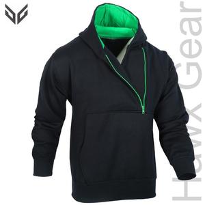 เสื้อฮู้ดแฟชั่นเข้ารูปสำหรับผู้ชายดีไซน์ใหม่ล่าสุดมีลายภายในเป็นเส้นสีทึบเทคนิคการย้อมสีต่างกัน - Product Image 2