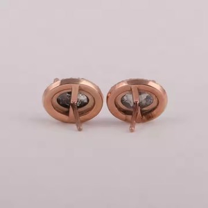 Pendiente de aro de diamante cultivado en laboratorio de corte redondo de oro amarillo de 10K/14K/18K, regalo de joyería para ocasiones especiales para mujeres - Product Image 6