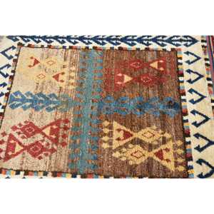 Alfombra de 3.6x4.5 pies, Alfombra Turca Vintage, Alfombra de Lana Azul - Product Image 5