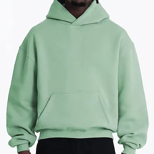 600Gsm Calidad de lujo 100% Algodón Boxy Fit Hoodies Fabricantes Oversized French Terry Fleece Cropped Heavyweight Hoodie - Product Image 4