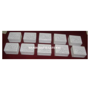 Magnifique Marbre Assortiment Sculpture Boîte Fleur Conception De Bague Et Boucle D'oreille Cadeau Décoration Cadeau Article Et Décoration De Mariage But - Product Image 1