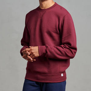 Venta caliente de los hombres de manga larga 100% sudadera de algodón de alta calidad personalizable transpirable liso forrado Interior totalmente de invierno - Product Image 5