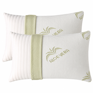 Cuscino in Memory Foam con Fibre di Aloe Vera Evergreenweb, Altezza 15cm, Made in Italy, Fodera Lavabile, Traspirante e Ipoallergenico - Product Image 2