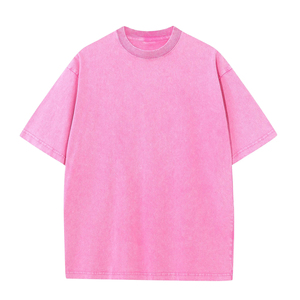 เสื้อยืดผ้าแคนวาสทรงโอเวอร์ไซส์ สไตล์วินเทจ ย้อมสีเขียวอมฟ้า ผ้าฝ้ายเนื้อหนา ระบายอากาศได้ดี ทรงหลวม สตรีทแวร์ ใส่สบายๆ สำหรับฤดูร้อน - Product Image 3