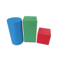 Blocs de construction en mousse géométrique 3D EVA 6 formes, solides, assortis et colorés