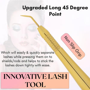 Herramienta de elevación de pestañas arcoíris a granel, herramienta de pestañas de Punta puntiaguda de 45 grados, salón de belleza para permanente, acero inoxidable japonés antideslizante - Product Image 4