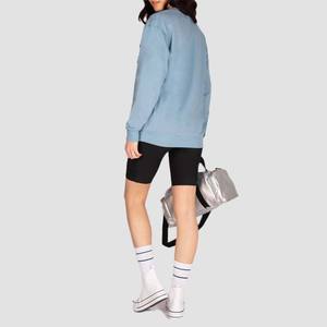 Sudadera de cuello redondo con logotipo personalizado para mujer al por mayor, nueva sudadera de algodón liso con capucha, ropa de mujer - Product Image 6