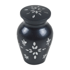 Urnes funéraires miniatures en métal peintes en noir, meilleurs designs, meilleurs souvenirs pour les cendres humaines, style américain - Product Image 1