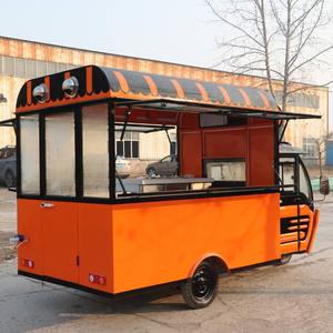 Camionnette de restauration rapide mobile en aluminium, chariot, kiosque, van, cadre en acier inoxydable, 3 roues, suivi GPS, dimensions personnalisables, antirouille - Product Image 4
