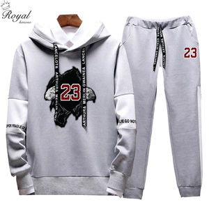 23 letras 2023 nuevo chándal para hombre traje de dos piezas primavera y otoño gradiente Sudadera con capucha Conjuntos Casuales - Product Image 6