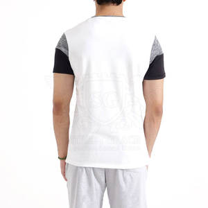 Bajo MOQ personalizado 100% algodón camiseta para hombres cuello redondo estampado patrón secado rápido Fitness adulto tamaño venta en línea camiseta en blanco - Product Image 3