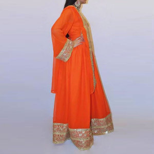 Banjara-vestido Tribal de buena calidad, para Eid, color sólido, bordado con cuello redondo - Product Image 3