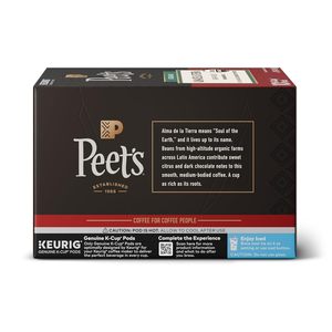 Peet's Coffee, USDA Organic Dark Roast Keurig K-Cup Pods, 100% Arabica Coffee - Alma de la Tierra 60 Count - Product Image 6
