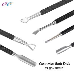 Outils pour cuticules Dissolvant de gel pour vernis à cuticules Tondeuse à ongles à double extrémité Meilleur poussoir à cuticules pour ongles en acier inoxydable Bahasa Pro - Product Image 2