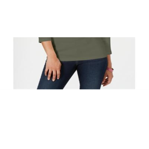 Maglia Henley da Donna Karen Scott XX-Large Verde in Cotone, Tessuto Lavorato a Maglia Semplice, Elemento di Moda - Product Image 3