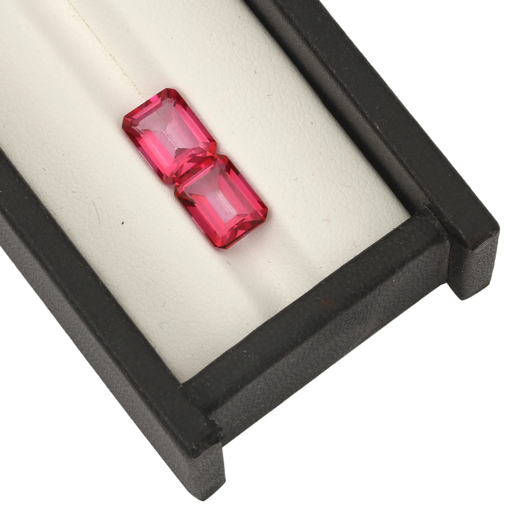 Octogone 7x5mm topaze rose mystique à facettes bonne qualité pierre précieuse naturelle en vrac pour la fabrication de bijoux