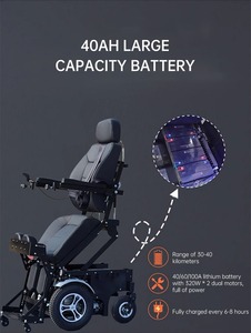 COMMANDEZ DES NOUVEAUX MOTEURS 640W, AUTONOMIE DE 40 KM, CHAISE-ROULANTE ÉLECTRIQUE EN CARBONE POUR PERSONNES ÂGÉES ET HANDICAPÉES, MOBILITÉ MÉDICALE - Product Image 5