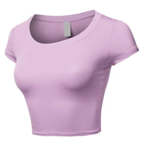 Top corto de algodón de manga corta para mujer con serigrafía personalizada Ideal para la moda de verano y el uso diario - Product Image 1