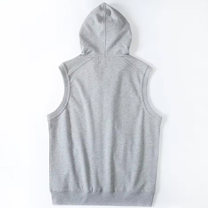 Sudaderas con capucha sin mangas con logotipo personalizado del mejor fabricante para hombre Sudadera con capucha de gimnasio de estilo de tendencia Precio ajustable Idea de invierno Crea tu - Product Image 2