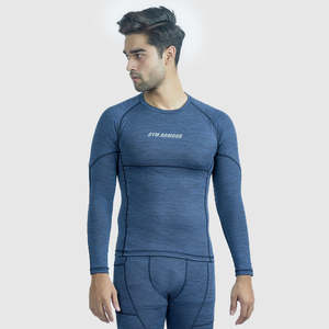 Camiseta Deportiva de Manga Larga con Compresión Armour en Color Azul Marino - Product Image 4
