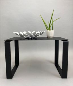 Black steel iron coffee <b>table</b> handmade design for <b>kitchen</b> office home restaurant living room garden decoration made in india - Product Image 2