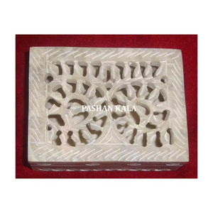 El Mejor Mayorista y Fabricante de Jabonera de Piedra de Jabón Hecha a Mano, Nueva Caja Rectangular Tallada para Guardar Joyas y para Regalos - Product Image 1