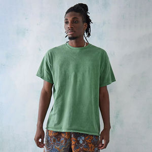 Camiseta con logotipo personalizado para hombre, camiseta con hombros caídos y lavado ácido en blanco, camisetas con impresión gráfica personalizable de calidad Hgih lavada Vintage - Product Image 1