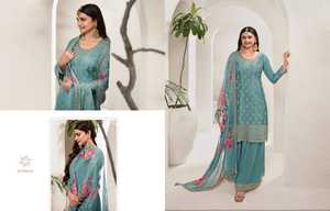 Ropa étnica Chinon de viscosa pesada con bordado y lentejuelas Traje Salwar DE TRABAJO Compras en línea a precio mayorista - Product Image 6