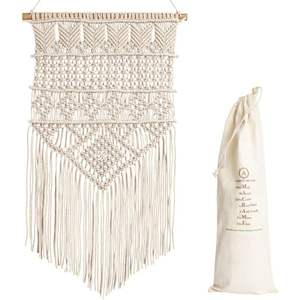 Colgante de pared de macramé hecho a mano para decoración del hogar, suministro de fábrica de calidad superior, disponible a precio asequible - Product Image 1