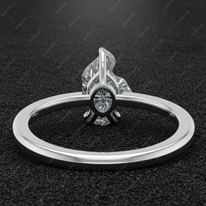 Anillo de Compromiso Solitario de Moda con Diamante Cultivado en Laboratorio de 3 Quilates, Corte Dove, Certificado GIA IGI, Oro Fino de 925, Plata de Ley Chapada en Oro de 18k, Regalo - Product Image 4